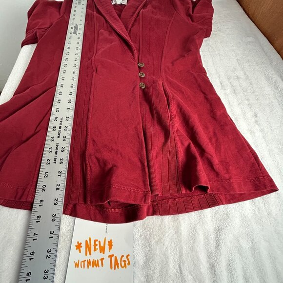 Lucky Lotus By Lucky Brand Womens Red Knit Cardigan Sweater 1X Shawl Collar NWOT - Picture 9 of 9